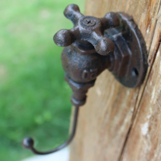 Európai Stílusú Ország Retro Ipari Öntöttvas Művészet Vízszelep Horog Falfájdozó Falfestmény Otthoni Dekorációs - Image 5