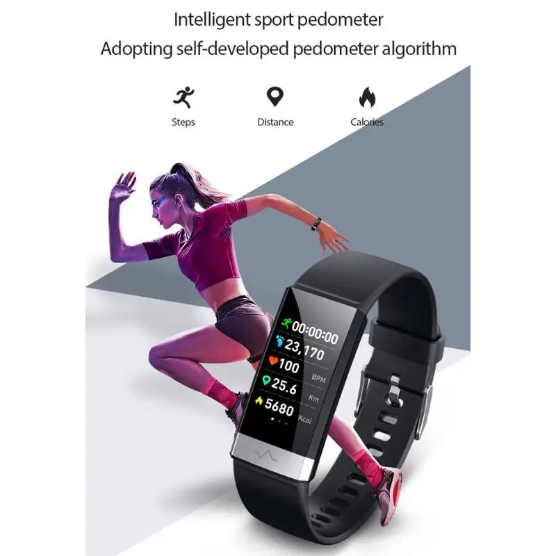 Смарт-браслет V19 ECG PPG HRV и качественный легкий и тонкий фитнес-трекер с пульсометром
