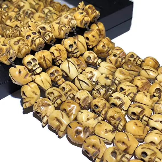 Raro-hueso-de-b-falo-de-agua-exquisita-artesan-a-hecha-a-mano-10-mm-cr