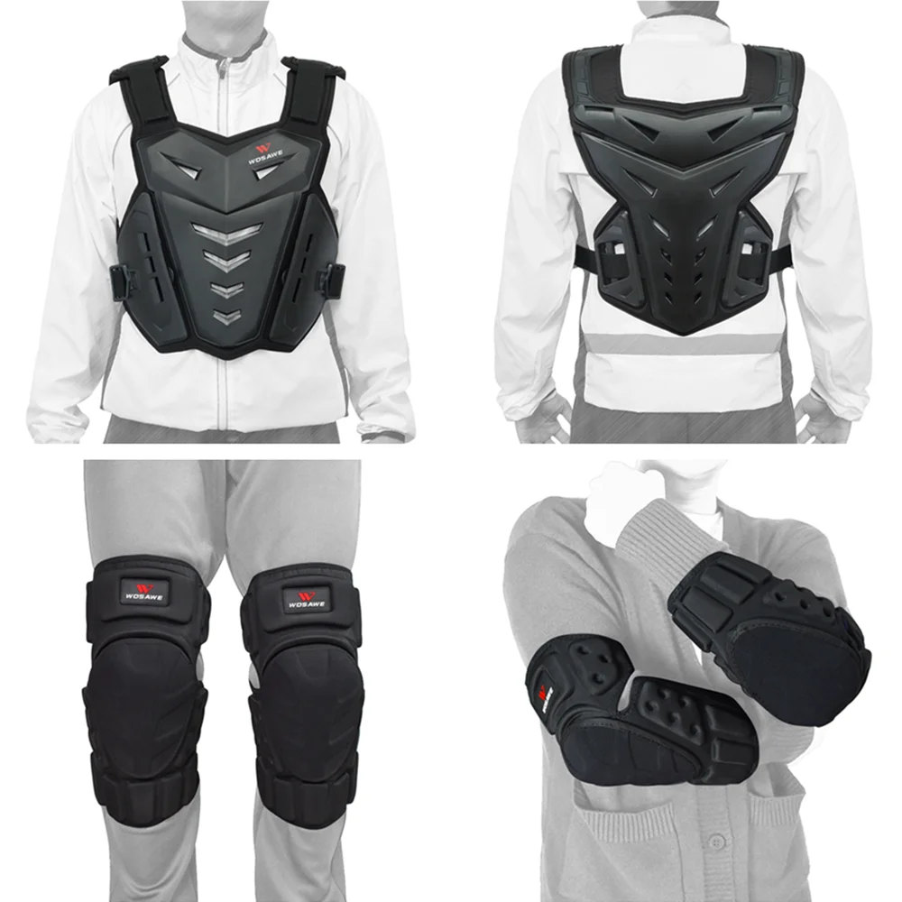 WOSAWE Adult MTB Motorcycle Armor Motocross Vest Jacket Back Chest Body Protector Off-Road Motorbike Protective Gear Armor Suit motorcycle back protector motorcycle armor motorcycle body armor body protector motorcycle armor vest motorcycle jackets