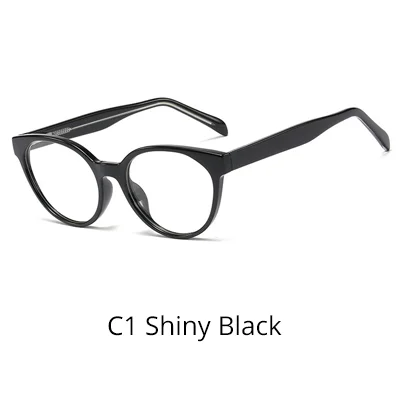 C1 Shiny Black Ralferty, высококачественные оптические очки, оправа для женщин, Ретро стиль, стрела, очки TR90, регулируемые весенние дужки, женские очки F93348 - Цвет оправы: C1 Shiny Black