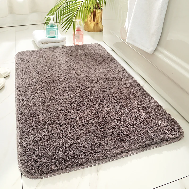 Стиль сплошной цвет настраиваемый вельветовый коврик бытовой коврик у входной двери спальни Туалет водопоглощающий нескользящий коврик
