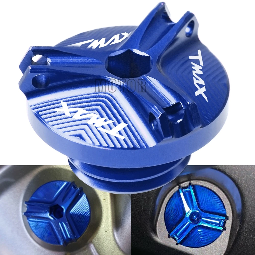 

For Yamaha TMAX500 08-12 TMAX530 13-16 TMAX 530 SX/DX 17-18 Motorcycle CNC Engine Oil Cup Oil Filler Cap Cover Plug T-MAX 500