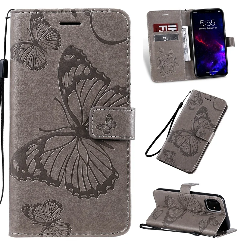 xiaomi leather case design Wallet Flip Butterfly Leather Case For Xiaomi Mi Redmi Note 4 4X 9 6 7 6A 8 8A 9 10 Lite Pro A1 A2 A3 Note8Pro Phone Book Cover phone cases for xiaomi