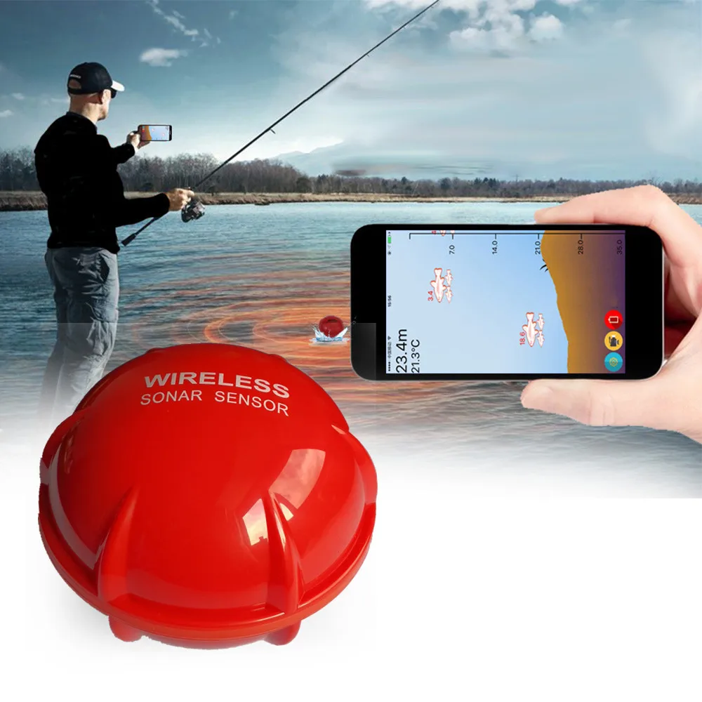 

Mobile Phone fish finder Sonar Wireless Visual High-definition School of Fish Detector Angling Sonar Fishing Tool Fish Finder Ch