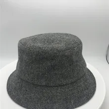 Осень зима женская шляпа-ведерко кепки шикарная клетчатая 6 цветов Рыбацкая Панама высокое качество твидовые шляпы