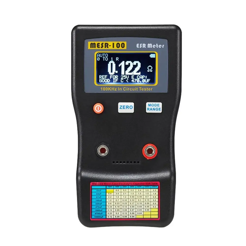 

MESR-100 ESR Capacitance Meter Ohm Meter Professional Measuring Capacitance Resistance Capacitor Circuit Tester