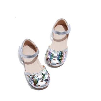 

Summer Girl's Shoes Glitter Bow Princess shoes High-end quality Kids sandals new Baby garden shoes Children sandals