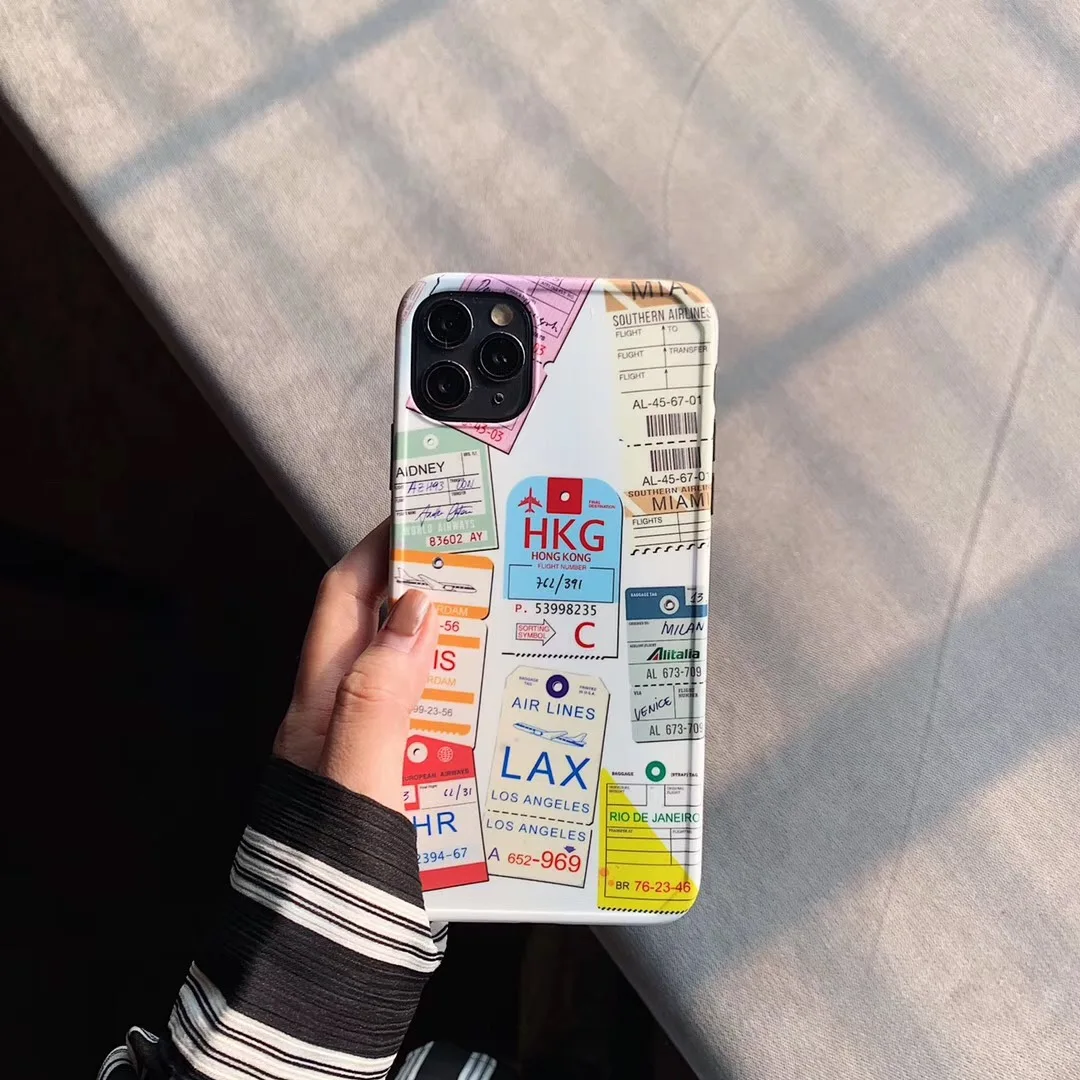 Роскошный чехол для телефона с фоторамкой для путешествий и полетов, для iPhone 7, 8, 7 plus, 8 plus, 11 pro, X, XS, Max, XR, чехол IMD в стиле Лос-Анжелес - Цвет: 1