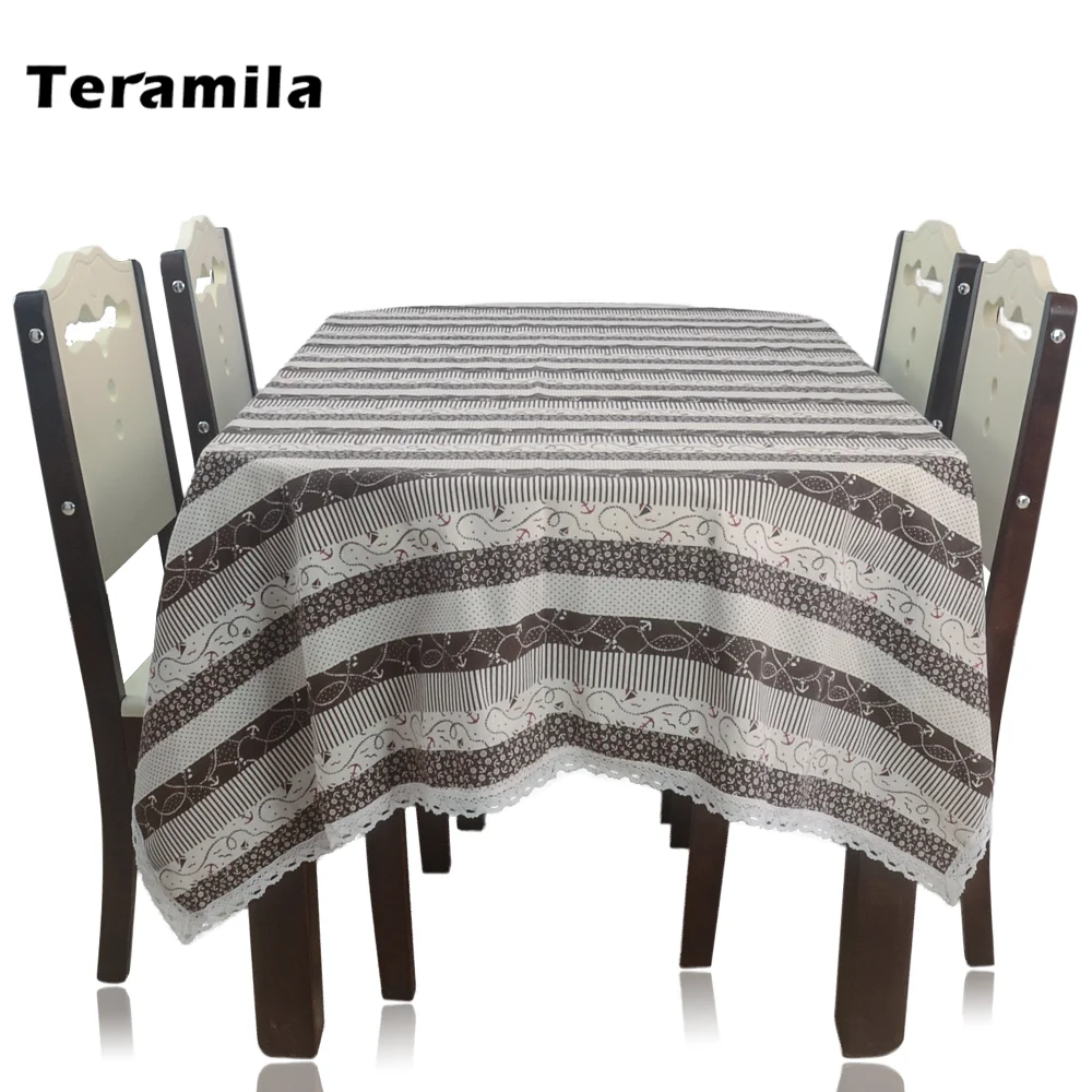 

Teramila Lace Thick Tablecloth For Party Wedding Kitchen Dining Table Cloth Linen Table Cover Rectangular Round Table Decoration