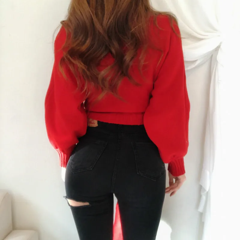Zipper short ribbon long sleeve off shoulder Pullover Zipper short ribbon long sleeve off shoulder Pullover