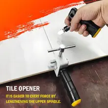 Multi-functional Hand Grip Tile Cutter Divider Ceramic Glass Cutter Opener Breaker with Spare Cutter Heads Standby Footpads