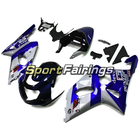 Полные Обтекатели для Suzuki GSXR1000 2000 2001 2002 кузов инжекционные панели GSXR1000 00 01 02 рамы кузова синий белый капот