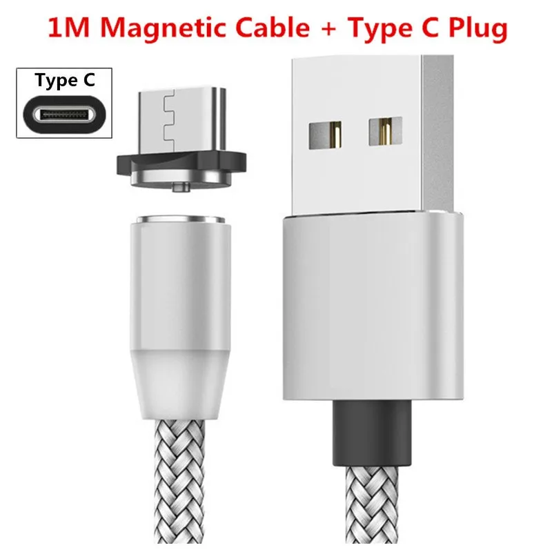 For Type C Магнитный провод Micro USB C Magner зарядный кабель honor 6 c pro зарядное устройство для телефона samsung A50 A70 A40 A30 A20 A10 A7 A3 A5 шнур - Цвет: For Type C