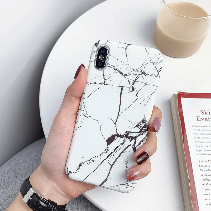Жесткие ПК-Чехлы для samsung S10 S9 S8 Plus S10e Note10Pro с мраморной текстурой, матовый чехол для samsung S7 S7edge Note 8 9, чехлы - Цвет: 6