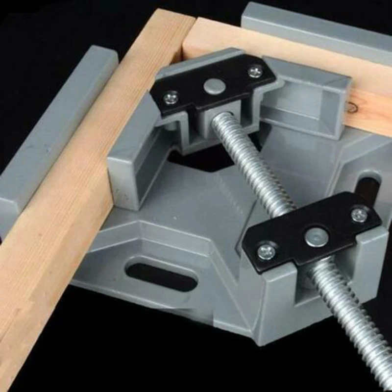 

Aluminum Alloy Right Angle Clamp 6.18x6.18x2.04inches Photo Frame Angle Flat Pliers Single Handle Right Angle Clamp