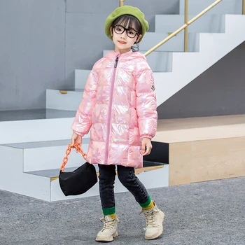 

2020 New Children's Down Jacket Mid-length Boys and Girls Thickened Children Winter Children's Clothing Baby Jacket