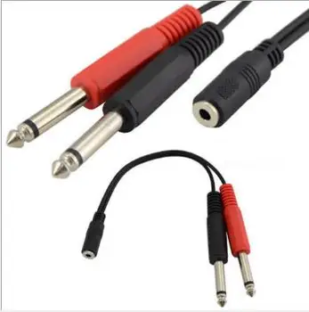 

3.5mm female one minute two mono 6.35 line / audio line one point two / mixer line / 3.5 turn double 6.35