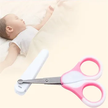 

Hot Sale Solid High Quality Baby Nail Scissors Cover Newborn Safety Clipper Colourful Single Package Best Gift For Baby