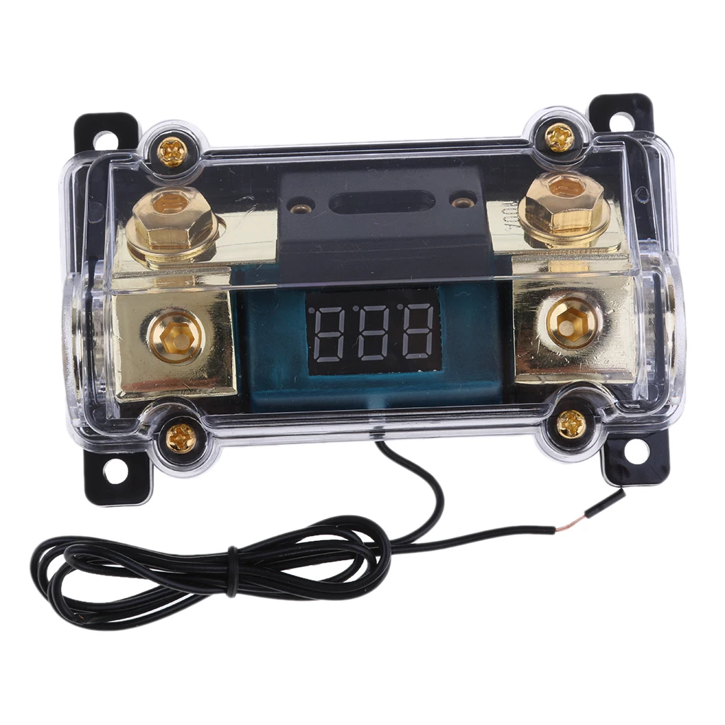 Universal 100A 1 Way Audio Digital Fuse Holder Block Gold Plate for Car Boat Van Professional
