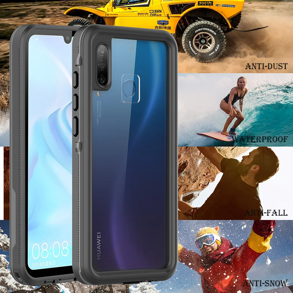 JONSNOW Waterproof Case for Huawei P30 Lite Swimming Diving Outdoor Shockproof Case for Huawei Nova 4e Full Protection