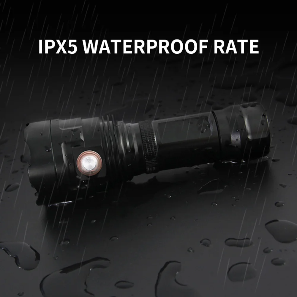 Новый яркий светодиодный фонарик 3 * P50 с бусинами и дисплеем мощности USB