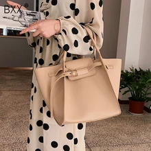 [BXX] Для женщин, на одно плечо, сумка через плечо, подходит ко всему, сумка лето темперамент Женский Большой Ёмкость Портативный Сумки из натуральной кожи HF208