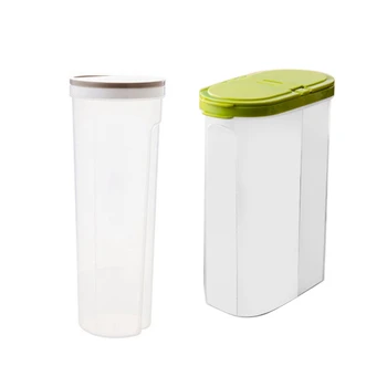 

2 Pcs Food Storage Container Kitchen Cereal Pasta Noodle Grain Bean Rice Sealed Box, 23X8X19.5Cm & 10.5X28.6X8.5Cm