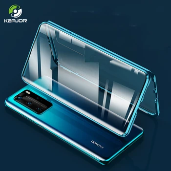 

Magnetic Case For Huawei P40 Pro Case Luxury Double Side Glass Cover 360° Full Protective Case For Huawei P 40 P40 Pro Cover