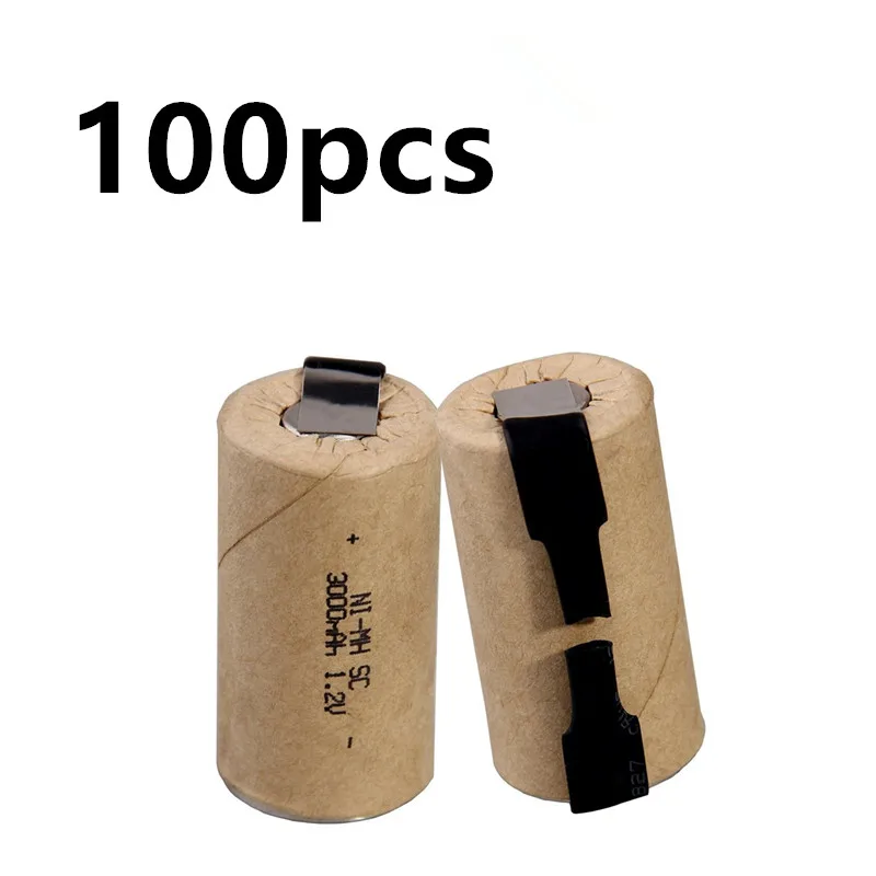 100 шт. SC 3000mah 1 2 v аккумулятор NICD аккумуляторы для makita bosch B & D Hitachi metabo dewalt