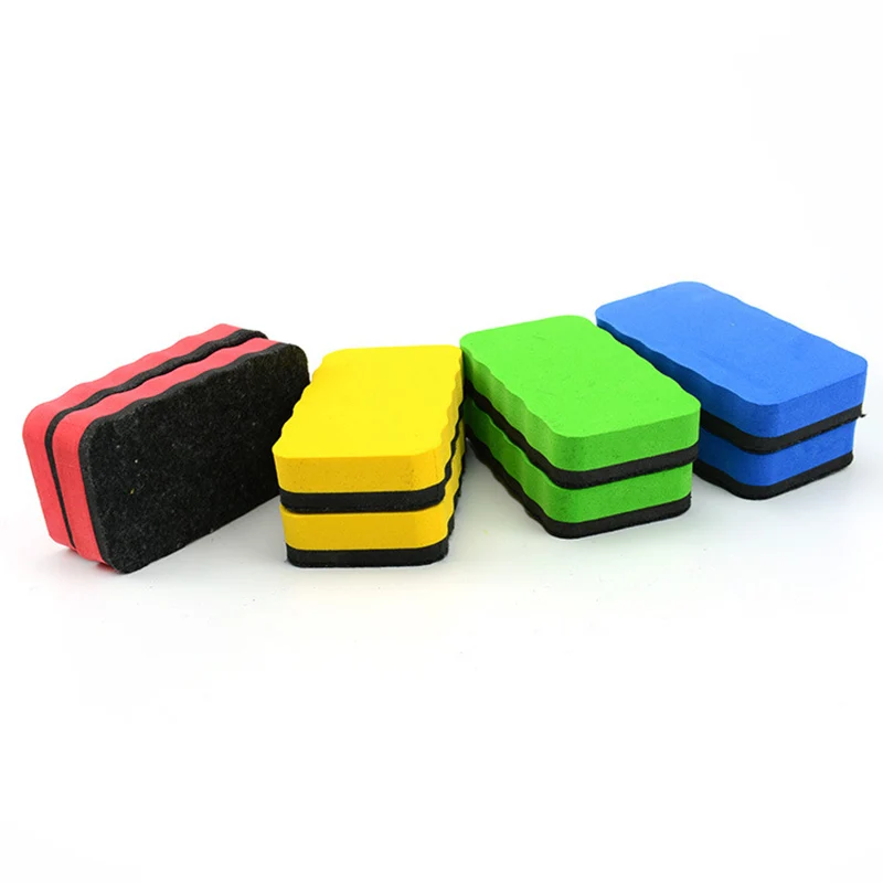 1 PCS Random Colored Magnetic Whiteboard Eraser Kawaii Erasable Blackboard Cleaner Cute Sponge White Board Marker Chalk Erasers