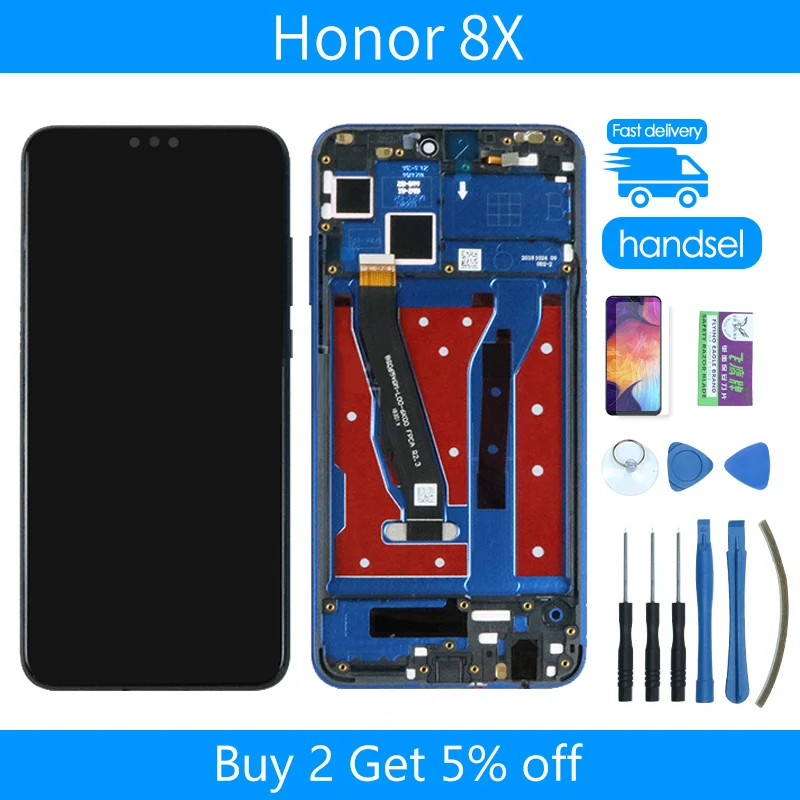 

New Original Displayed For Huawei Honor 8 X Display LCD Monitor with screen original LCD screen mobile Telaio PRA TL10 LX1 LX3