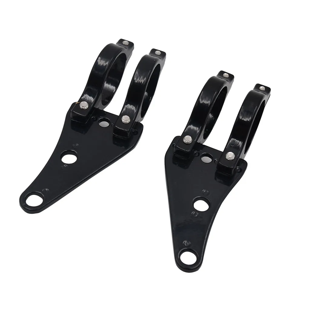 Motorcycle Black Motorcycle 41mm Turn Signal Clamps Headlight Fitting High Quality Chrome Headlight Fork Mounting Brackets 8X