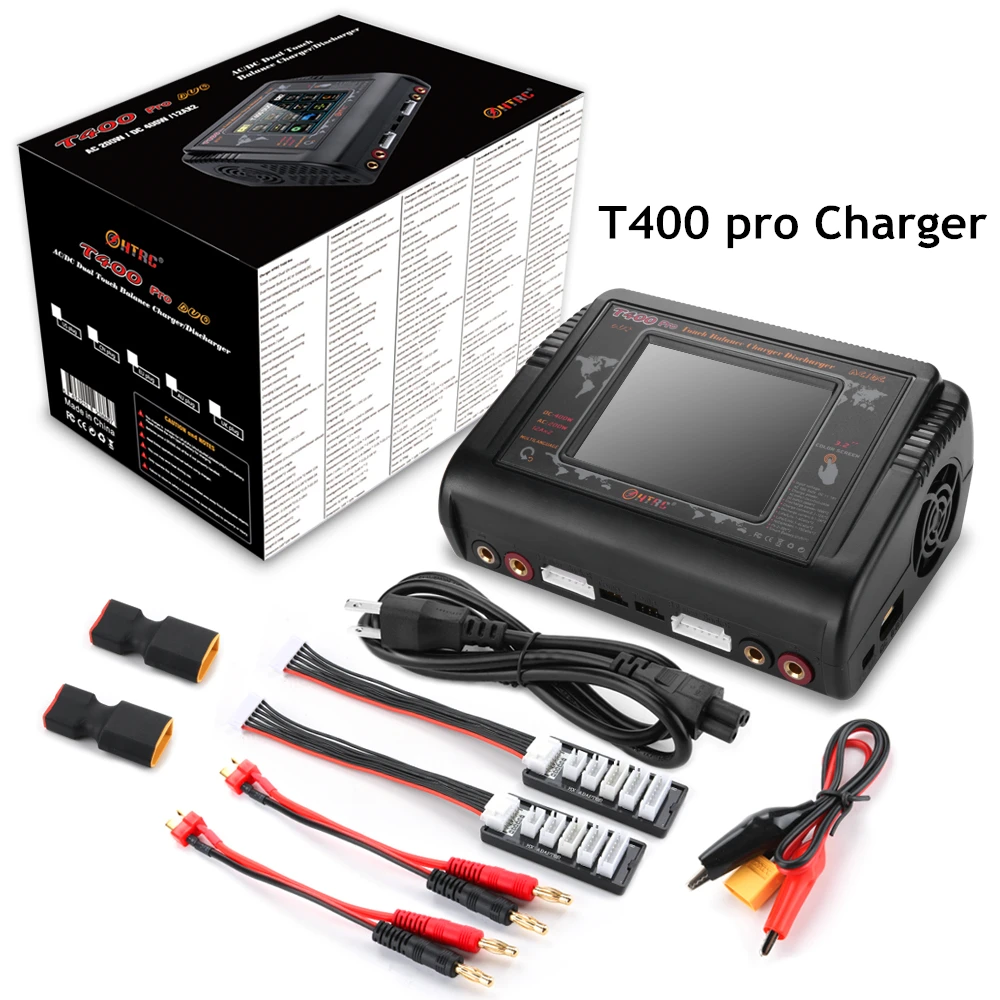 Lipo Charger DC 400W/240W Discharger For LiPo LiHV LiFe Lilon NiCd NiMh Pb battery Charger battery charger battery charger adapter for RC Models Toys HTRC T400/T240