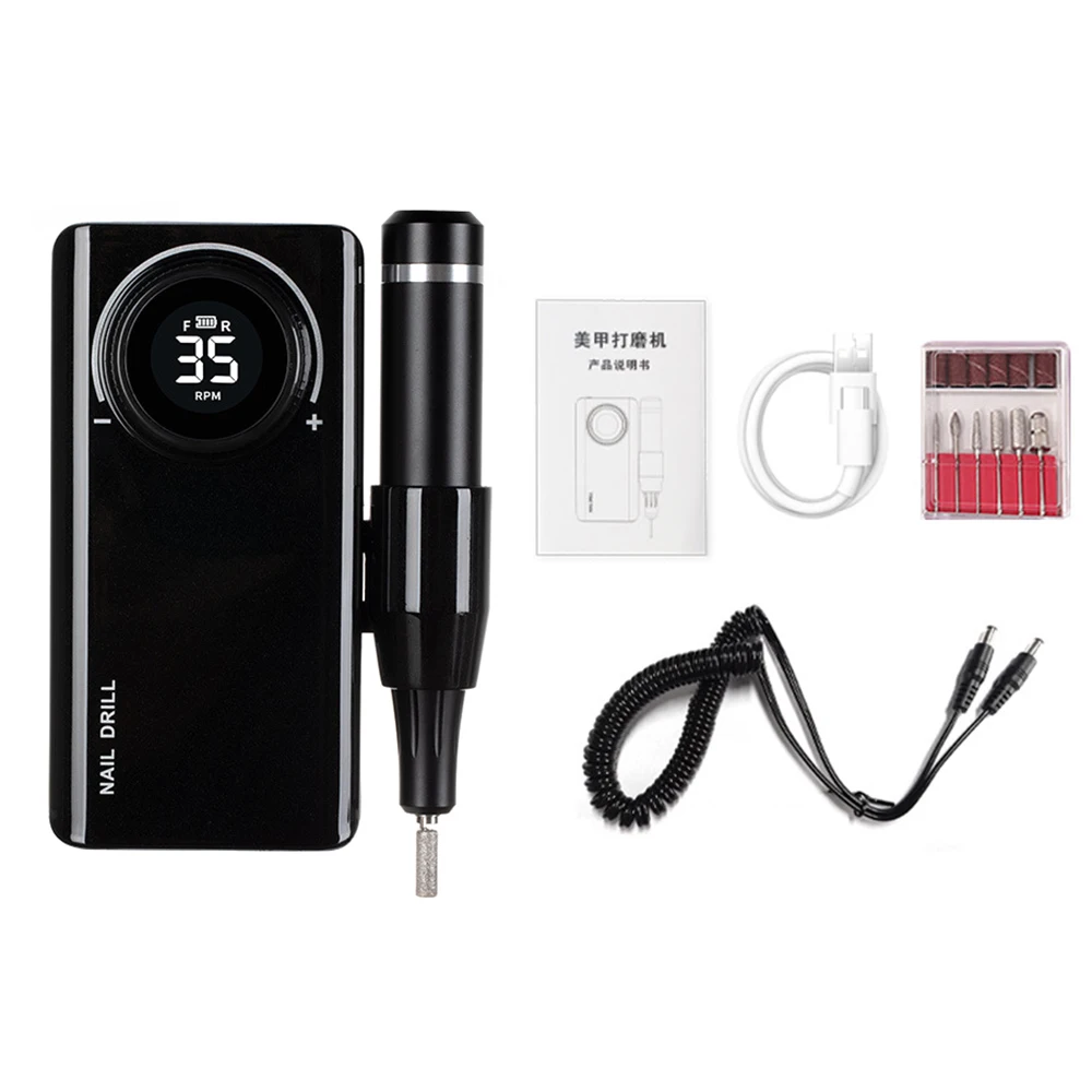 Перезаряжаемая машинка для маникюра многофункциональная полировки ногтей с USB и