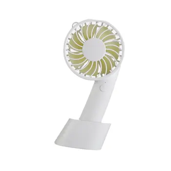 

1Pcs Creative Fashion 9Th Simple Handheld USB Charging Mini Gear Small Fan With Base Desktop Silent Fan