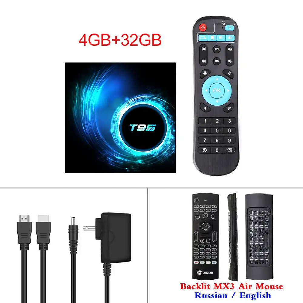 4GB32GB MX3 T95 Android 10,0 ТВ приставка Allwinner H616 четырехъядерный максимум 4 ГБ ОЗУ 64 Гб ПЗУ 6K Wifi медиаплеер Google Youtube 2G/16G телеприставка - Цвет: 4GB32GB MX3