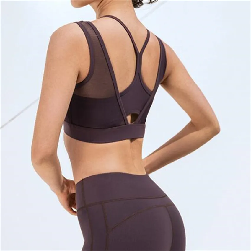 Nylon Pad 1/2PCS Yoga Set Women Fitness Gym Clothing Sportswear Mesh Workout Sport Tracksuit Yoga Running Gym Suits Push Up Sp