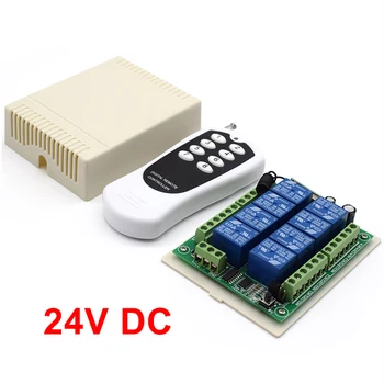 

24V DC 8 Channel Relay RF Switch Remote Control Transmitter Receiver 433.92Mhz Controller Learning Code Command