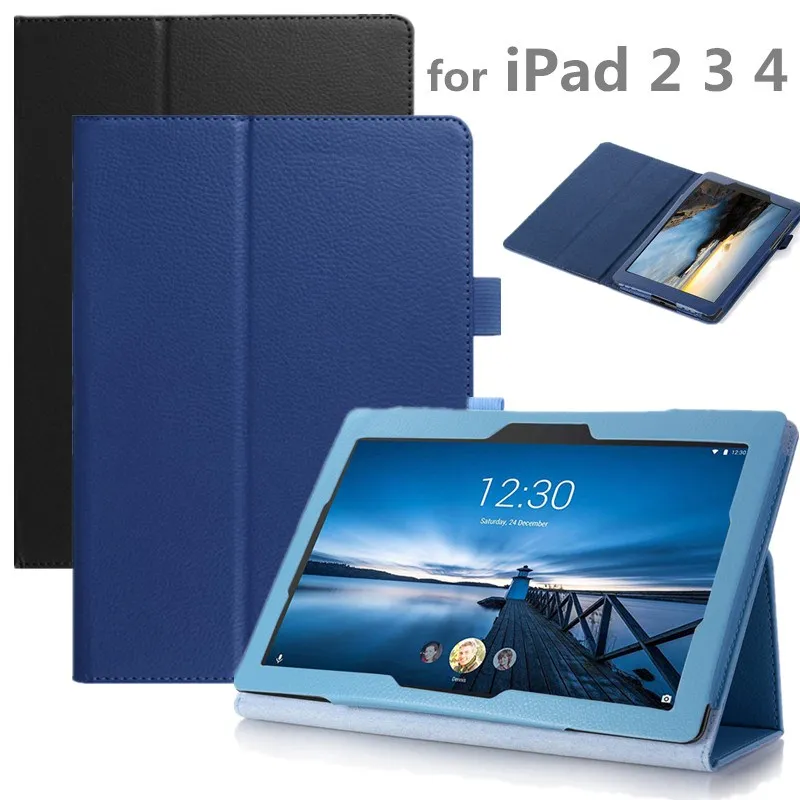

For Apple ipad 2 3 4 Case Auto Sleep /Wake Up Flip Leather Cover For New ipad 2 ipad 3 Case Smart Stand Holder for iPad 4 Cover