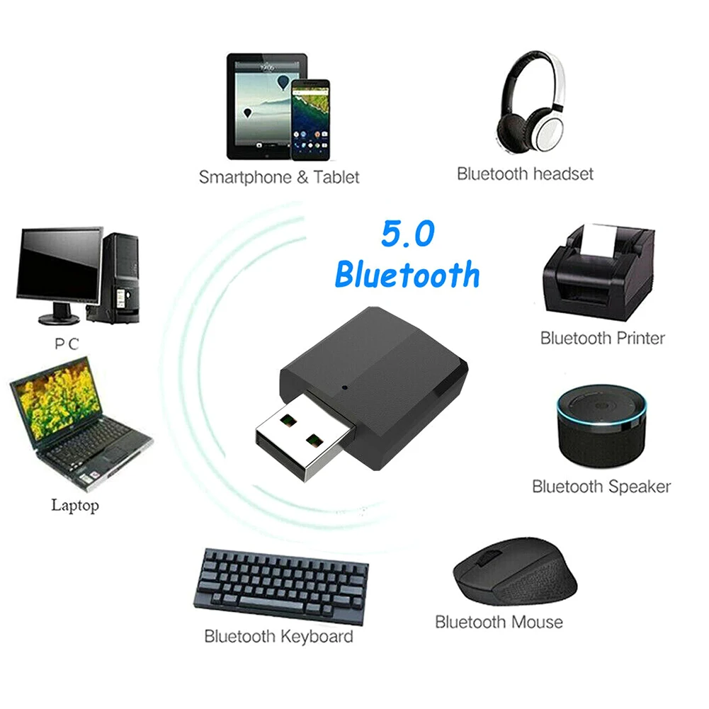 Адаптер Bluetooth 5 0 3 в 1 USB Беспроводные адаптеры передатчик ТВ приемник для ПК