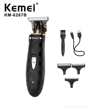 

Kemei Hair Clipper Pro Close Cutting Trimmer Men Hair Timmer 0mm Baldhead Barber Haircut Machine KM-6267 Cordless Hair Clippers