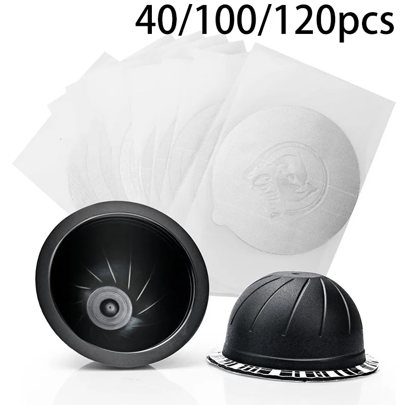

Reusable Coffee Capsule Sticker Sealing Lid Display Single Use For Nespresso Vertuo Coffeemaker Machine