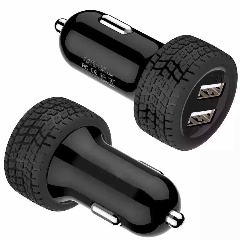 Mini Dual 2 Порты и разъёмы 12V USB Авто в ChargerАвтомобильное зарядное устройство адаптер зарядки Pengisi baterai mobil#0