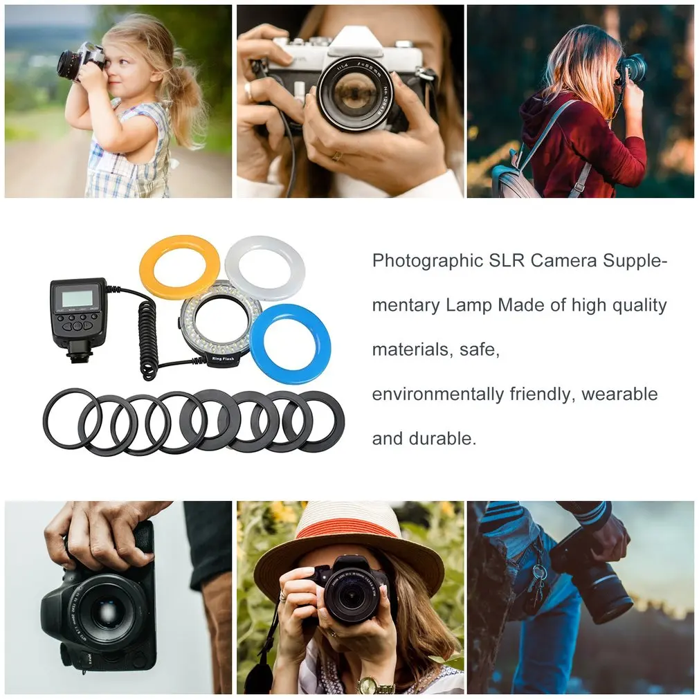 Кольцевая вспышка Slr кольцо заполняющий светильник вспышка светодиодный светильник для Canon для Nikon Универсальное кольцо для камеры вспышка Аксессуары для фотографии