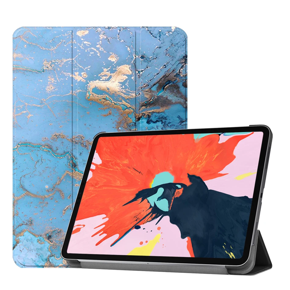 МТТ мраморный Чехол для iPad Pro 12,9 дюйма выпуска тонкий из искусственной кожи флип стенд смарт-чехол для планшета A1876 A2014 A1895 a1983