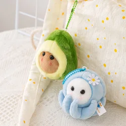 Colgante de peluche de pulpo y elfo, juguete de peluche de aguacate, fresa, punto blanco, briquetas, peluches de hadas, 2022