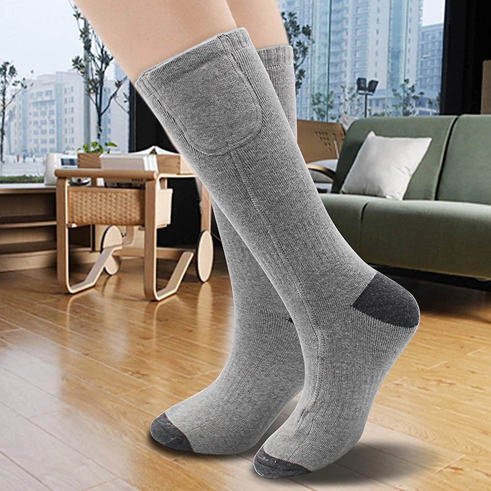 Chaussette de ski,Chaussettes chauffantes électriques USB avec — free download