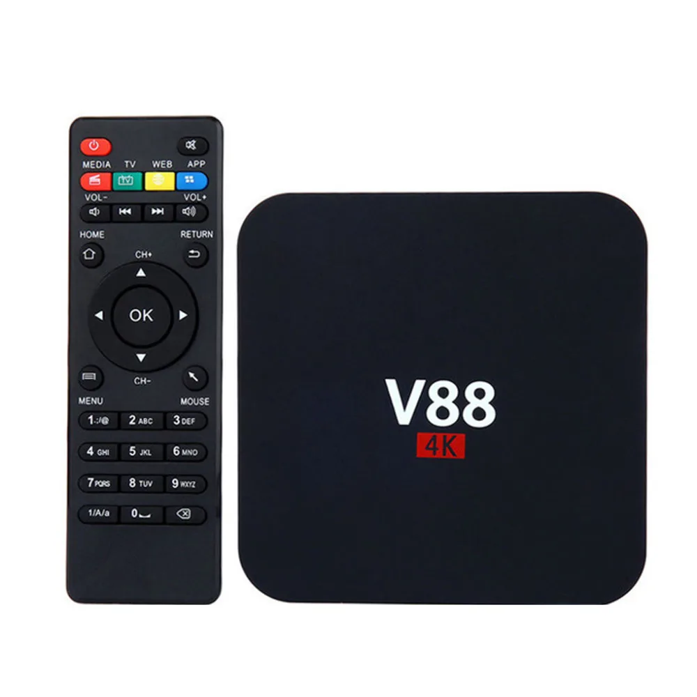 V88 Android tv Box 4K 8G IP tv Android 6,0 четырехъядерный Rockchip 3229 WiFi Поддержка VP9 H.265 телеприставка ТВ приставка медиаплеер