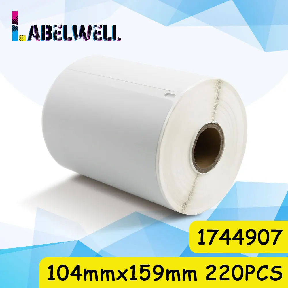 Labelwell 1 рулон 1744907 104 мм * 159 200 шт. наклейка для доставки этикетка LW термобумага Dymo
